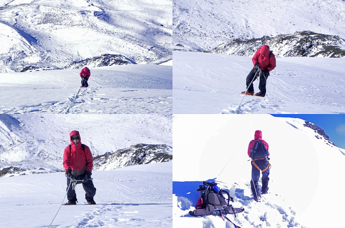 11 Jerome Ryan Climbing Towards The Chulu Far East Sumnit 